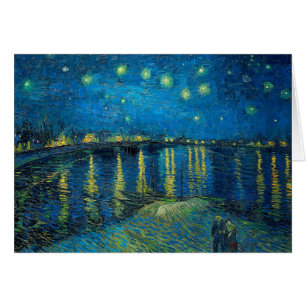 Vincent Van Gogh Stjärnklar natt över Rhône Hälsningskort