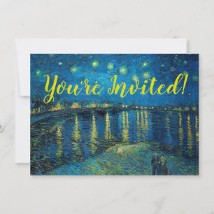 Vincent Van Gogh Stjärnklar natt över Rhône Inbjudningar