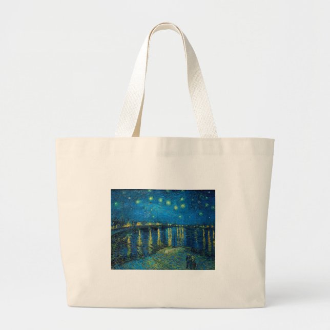 Vincent Van Gogh Stjärnklar natt över Rhône Jumbo Tygkasse (Framsidan)