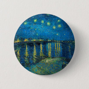 Vincent Van Gogh Stjärnklar natt över Rhône Knapp