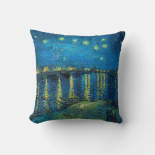 Vincent Van Gogh Stjärnklar natt över Rhône Kudde