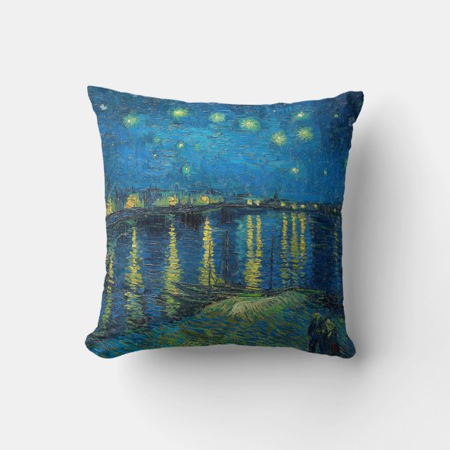 Vincent Van Gogh Stjärnklar natt över Rhône Kudde (Framsida)