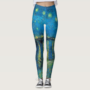 Vincent Van Gogh Stjärnklar natt över Rhône Leggings