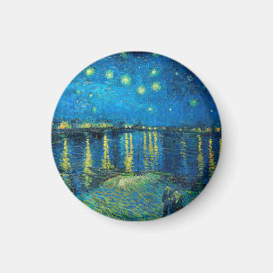 Vincent Van Gogh Stjärnklar natt över Rhône Magnet