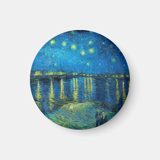 Vincent Van Gogh Stjärnklar natt över Rhône Magnet (Framsidan)