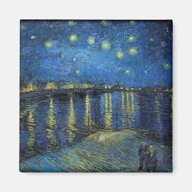 Vincent van Gogh - Stjärnklar natt över Rhône Magnet (Framsidan)