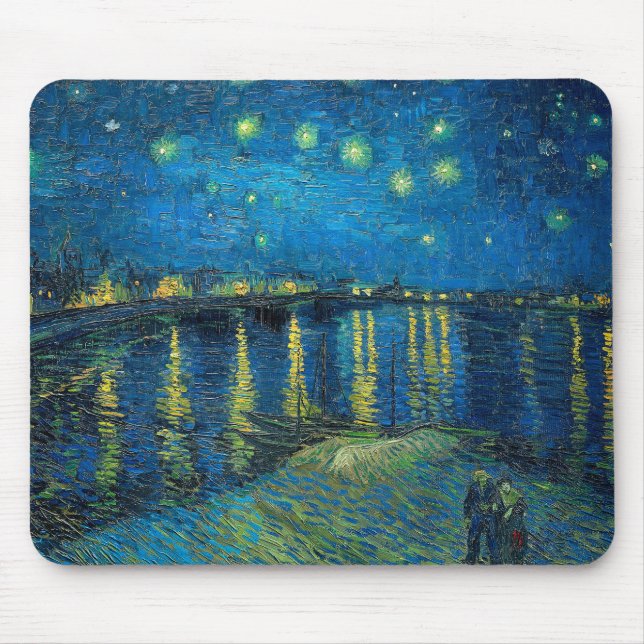 Vincent Van Gogh Stjärnklar natt över Rhône Musmatta (Framsidan)