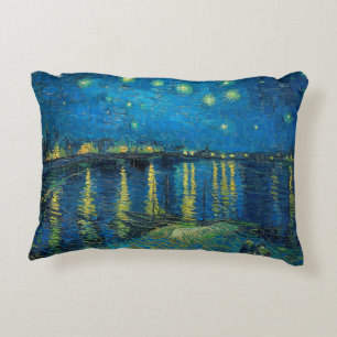 Vincent Van Gogh Stjärnklar natt över Rhône Prydnadskudde