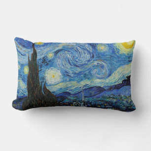 Vincent Van Gogh Stjärnklar Natt Vintage Finkonst Lumbarkudde