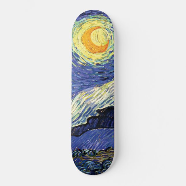 Vincent Van Gogh Stjärnkväll Mini Skateboard Bräda 18,5 Cm (Framsida)
