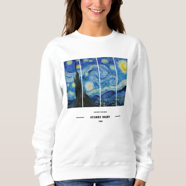 Vincent Van Gogh Stjärnkväll Tröja  (Framsida)