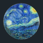 Vincent van gogh-stjärnnatt<br><div class="desc">Van Goghs berömd,  "Starry Natt". Under sin vistelse på Saint Remy-asyl på 1880-talet skildrade van Gogh det rullande backe och cypress träd som han såg från sitt fönster. Digitalt utökat med PixDezines. Copyright © 2008-2016 PixDezines.com™ och PixDezines™ på zazzle.com. Alla rättigheter förbehållna.</div>