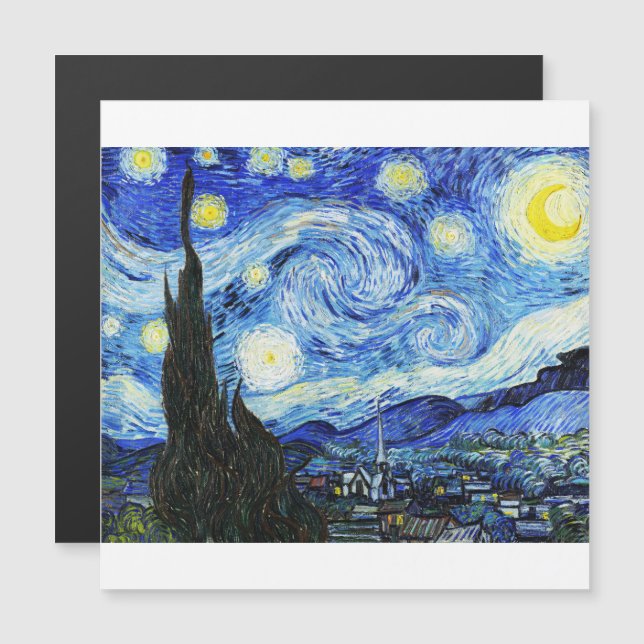 Vincent Van Gogh, Stjärnnatt-målningen (Fram/baksida)