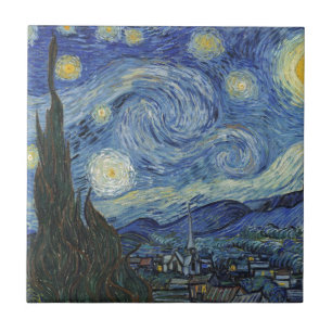 Vincent van Gogh   Stjärnnatten, juni 1889 Kakelplatta