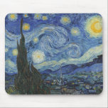 Vincent van Gogh | Stjärnnatten, juni 1889 Musmatta<br><div class="desc">VAN GOGH->Post-Impressionist, stjärnor, stjärna, nokturne, liggande, kyrkspire, måne, månljus, träd, himlar, kosmisk, St, Remy, Provence, Fransk, Saint-Remy, Post-Impressionism, iconic\\Starry Night,  June 1889 (oil on canvas),  Gogh,  Vincent van (1853-90) / Modern Art-museet,  New York,  USA / Bridgeman Art Bibliotek | Bilduppsamlingsnummer: XOS702746</div>