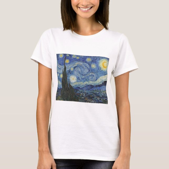 Vincent van Gogh | Stjärnnatten, juni 1889 T-shirt (Framsida)