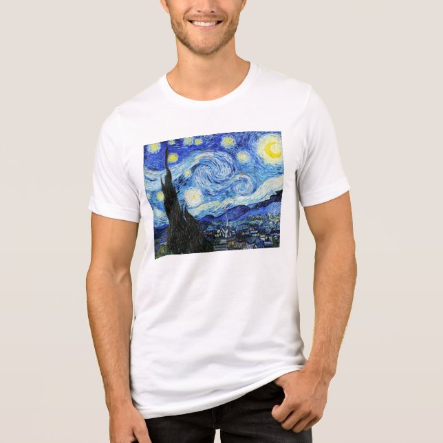 Vincent Van Gogh, Stjärnnatten målning T Shirt (Framsida)
