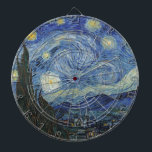 Vincent van Gogh| Stjärtnatten, juni 1889 Darttavla<br><div class="desc">VAN GOGH->Post-Impressionist, stjärnor, star, stjärna, nocturne, landskap, kyrkospire, måne, månljus, träd, himlar, kosmic, St, Remy, Provence, Fransk, Saint-Remy, Post-Impressionism, iconic\\The Starry Natt,  juni 1889 (olja på canvas),  Gogh,  Vincent van (1853-90) / Museum of Modern Art,  New York,  USA / Bridgeman Art Bibliotek| Bilduppsamlingsnummer: XOS702746</div>