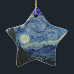 Vincent van Gogh| Stjärtnatten, juni 1889 Julgransprydnad Keramik<br><div class="desc">VAN GOGH->Post-Impressionist, stjärnor, star, stjärna, nocturne, landskap, kyrkospire, måne, månljus, träd, himlar, kosmic, St, Remy, Provence, Fransk, Saint-Remy, Post-Impressionism, iconic\\The Starry Natt,  juni 1889 (olja på canvas),  Gogh,  Vincent van (1853-90) / Museum of Modern Art,  New York,  USA / Bridgeman Art Bibliotek| Bilduppsamlingsnummer: XOS702746</div>