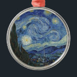 Vincent van Gogh| Stjärtnatten, juni 1889 Julgransprydnad Metall<br><div class="desc">VAN GOGH->Post-Impressionist, stjärnor, star, stjärna, nocturne, landskap, kyrkospire, måne, månljus, träd, himlar, kosmic, St, Remy, Provence, Fransk, Saint-Remy, Post-Impressionism, iconic\\The Starry Natt,  juni 1889 (olja på canvas),  Gogh,  Vincent van (1853-90) / Museum of Modern Art,  New York,  USA / Bridgeman Art Bibliotek| Bilduppsamlingsnummer: XOS702746</div>