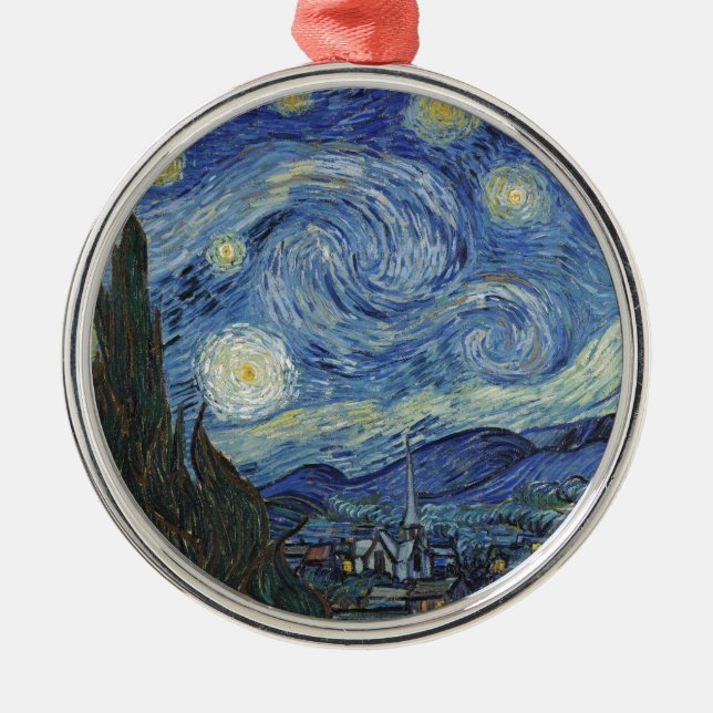 Vincent van Gogh| Stjärtnatten, juni 1889 Julgransprydnad Metall (Framsidan)