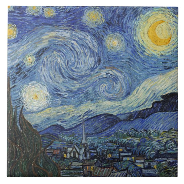 Vincent van Gogh| Stjärtnatten, juni 1889 Kakelplatta (Framsidan)