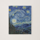 Vincent van Gogh| Stjärtnatten, juni 1889 Pussel<br><div class="desc">VAN GOGH->Post-Impressionist, stjärnor, star, stjärna, nocturne, landskap, kyrkospire, måne, månljus, träd, himlar, kosmic, St, Remy, Provence, Fransk, Saint-Remy, Post-Impressionism, iconic\\The Starry Natt,  juni 1889 (olja på canvas),  Gogh,  Vincent van (1853-90) / Museum of Modern Art,  New York,  USA / Bridgeman Art Bibliotek| Bilduppsamlingsnummer: XOS702746</div>