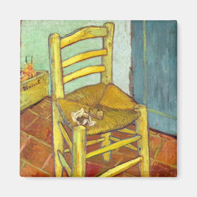 Vincent Van Gogh Stol med pipa Magnet (Framsidan)
