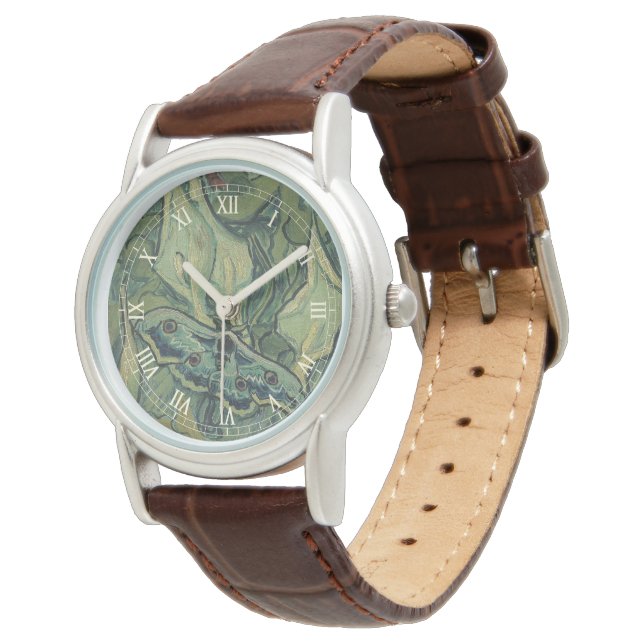 Vincent van Gogh - Stora påfågelsspinnaren Armbandsur (Vinklad)