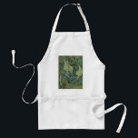 Vincent van Gogh - Stora påfågelsspinnaren Förkläde<br><div class="desc">Stor påfågelspinnare (1889) av Vincent van Gogh är en vintage stilleben inom postimpressionistisk naturkonst. En insekten,  påfågelspinnaren,  i en vårträdgård med kallaliljor och andra växter. Van Gogh kallade den för en "dödskallefjäril" och målade en dödskalle på baksidan av dess kropp.</div>