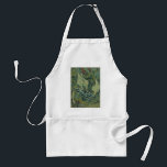 Vincent van Gogh - Stora påfågelsspinnaren Förkläde<br><div class="desc">Stor påfågelspinnare (1889) av Vincent van Gogh är en vintage stilleben inom postimpressionistisk naturkonst. En insekten,  påfågelspinnaren,  i en vårträdgård med kallaliljor och andra växter. Van Gogh kallade den för en "dödskallefjäril" och målade en dödskalle på baksidan av dess kropp.</div>