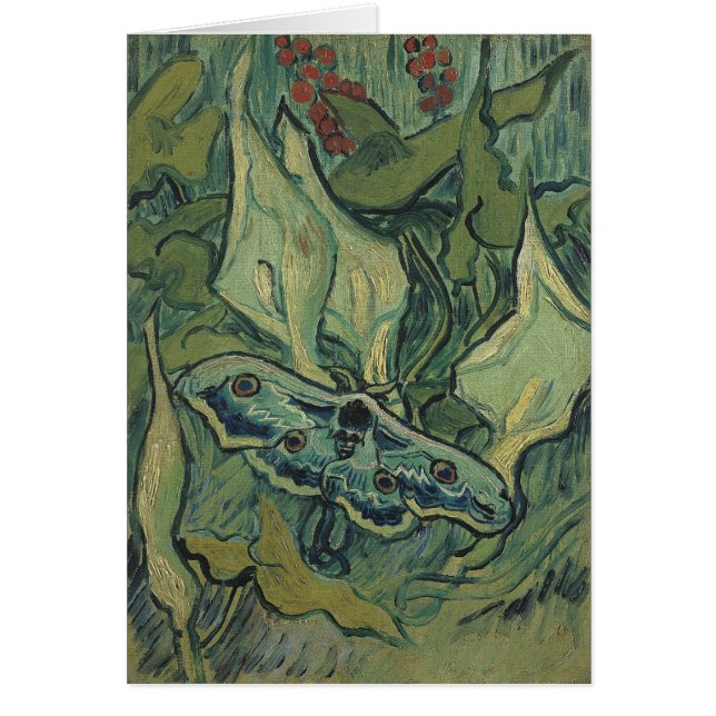 Vincent van Gogh - Stora påfågelsspinnaren Hälsningskort (Framsidan)