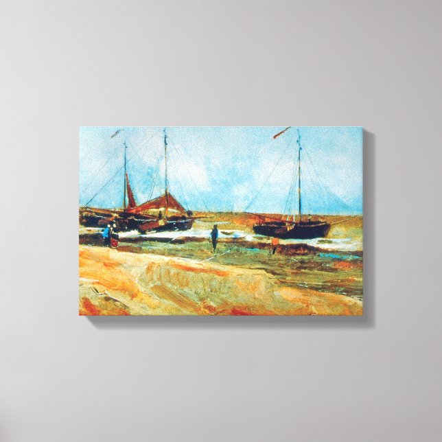 Vincent Van Gogh - Strand i Scheveningen Konstverk Canvastryck (Framsida)