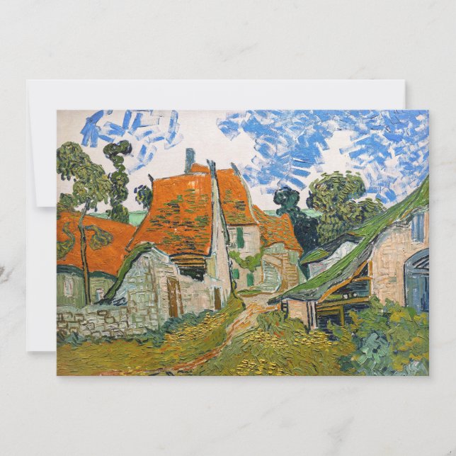Vincent van Gogh - Street in Auvers-sur-Oise Inbjudningar (Framsida)