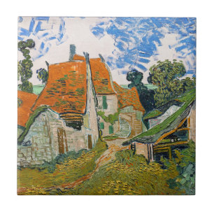 Vincent van Gogh - Street in Auvers-sur-Oise Kakelplatta