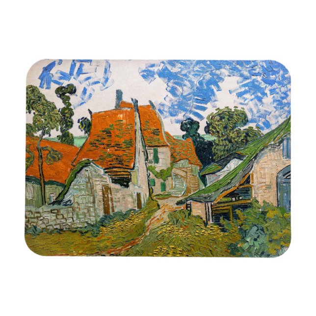 Vincent van Gogh - Street in Auvers-sur-Oise Magnet (Horisontell)