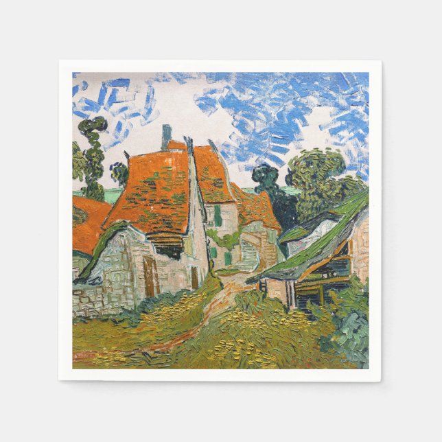 Vincent van Gogh - Street in Auvers-sur-Oise Pappersservett (Framsidan)