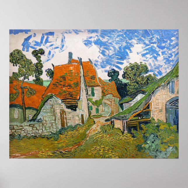 Vincent van Gogh - Street in Auvers-sur-Oise Poster (Framsidan)