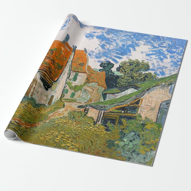 Vincent van Gogh - Street in Auvers-sur-Oise Presentpapper (Utrullad)