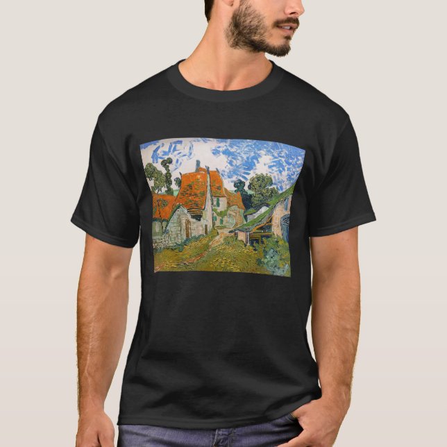 Vincent van Gogh - Street in Auvers-sur-Oise T Shirt (Framsida)