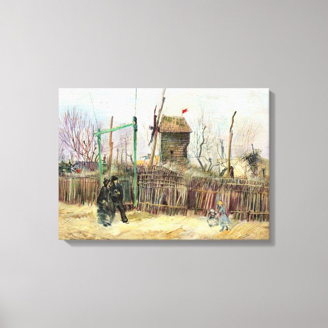 Vincent van Gogh - Street Scene i Montmartre Canvastryck (Framsida)