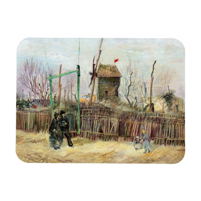 Vincent van Gogh - Street Scene i Montmartre Magnet (Horisontell)