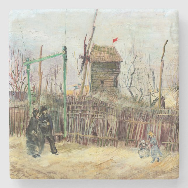 Vincent van Gogh - Street Scene i Montmartre Stenunderlägg (Framsidan)