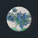 Vincent Van Gogh. Stryk. Impressionistisk blommigt Knapp<br><div class="desc">Vincent Van Gogh "Irises"-knappen.</div>