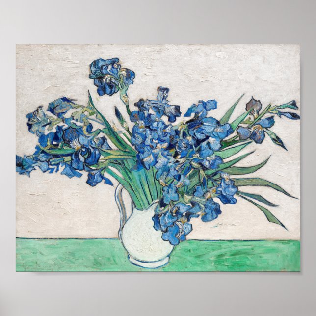 Vincent Van Gogh. Stryk. Impressionistisk blommigt Poster (Framsidan)