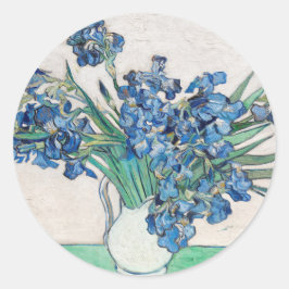 Vincent Van Gogh. Stryk. Impressionistisk blommigt Runt Klistermärke