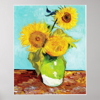 Vincent van Gogh Sunblommblommor Vas First Turcos Poster