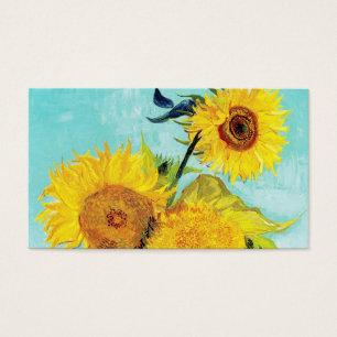Vincent van Gogh Sunblommblommor Vas First Turcos Visitkort