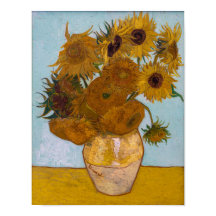 Vincent Van Gogh SunblommBlue Background