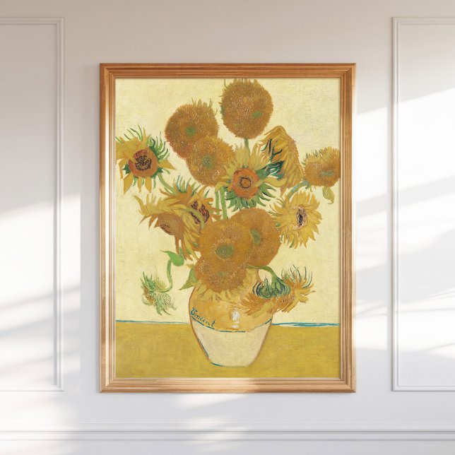 Vincent Van Gogh Sunblommor 1888 Vintage Blommigt Poster (Skapare uppladdad)